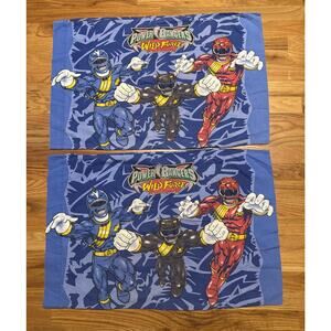 Power Rangers Wild Force 2002 Vintage Standard Pillowcases Double Sided Set Of 2